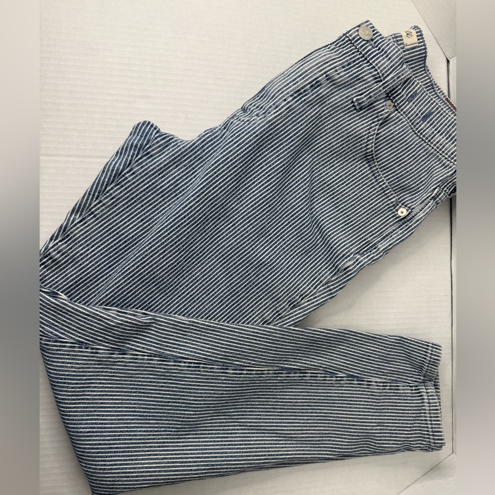 Madewell Blue and White Striped Pants